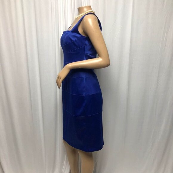 Sangria Signature Dress Womens Size 8 Blue Lined Satin Look Formal Evening NEW - Picture 3 of 8